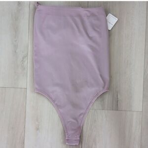 FREE PEOPLE | Women's Taupe Strapless Stretchy Bodycon Thong Bodysuit